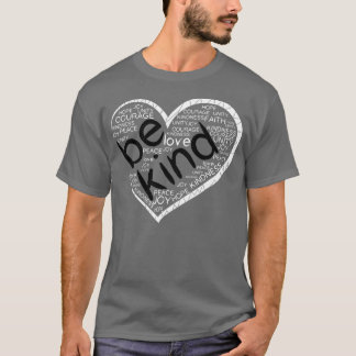 T-shirt Heart Be Kind Spread Kindness Anti Bullying Orange
