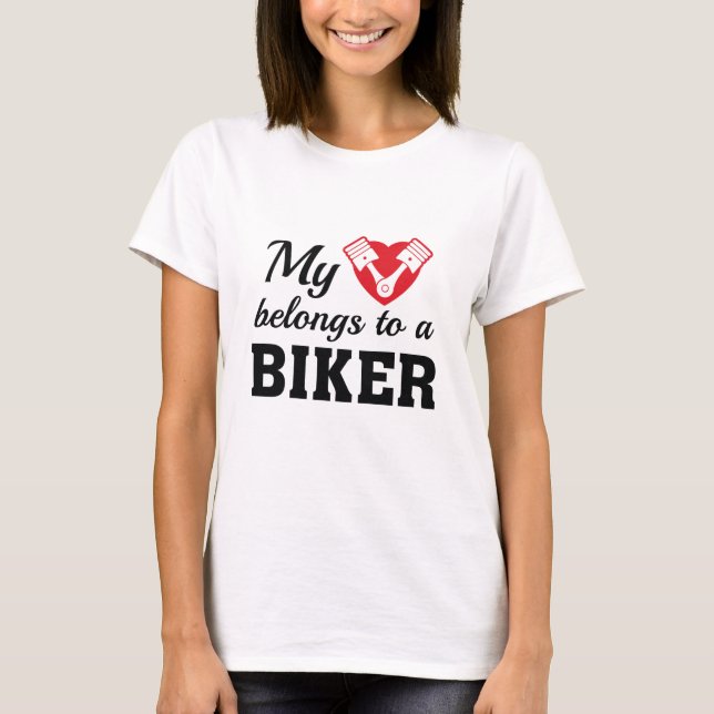 T-shirt Heart Belongs Biker (Devant)