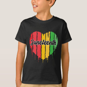 T-shirt Heart Black History Afro American African Freedom