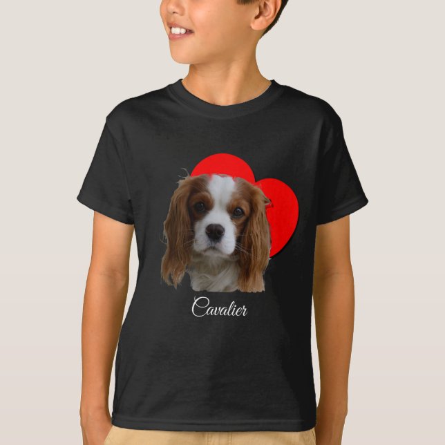 T-shirt Heart Blenheim Cavalier King Charles Spaniel Love  (Devant)
