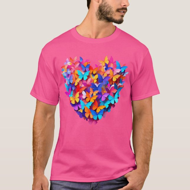 T-shirt Heart Butterfly Fashion With A Magical Touch (Devant)