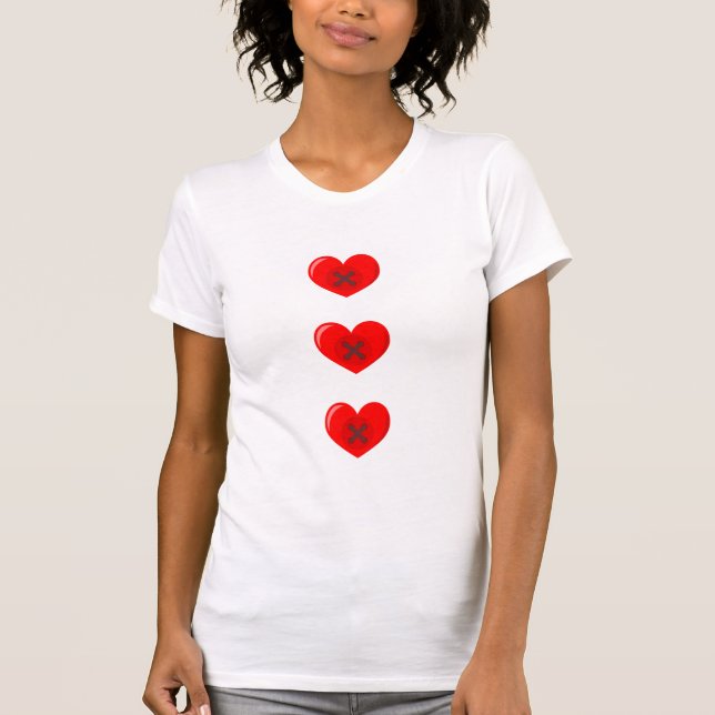 T-shirt Heart Buttons (Devant)