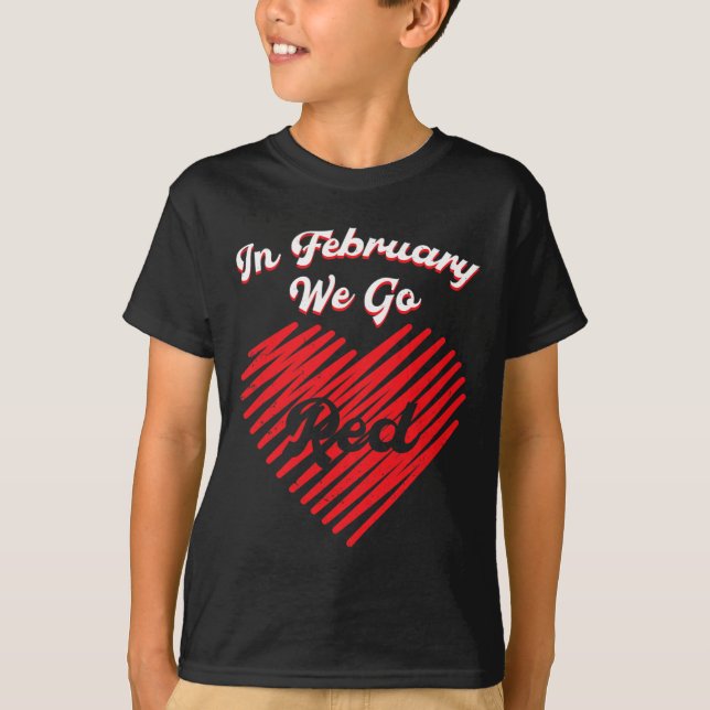 T-shirt Heart Disease February Wear Red Heart Disease Awar (Devant)