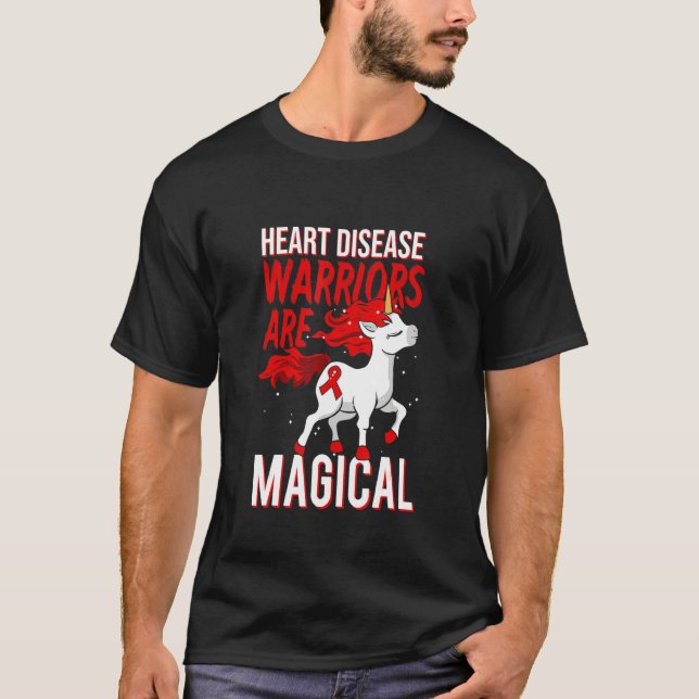 T-shirt Heart Disease Warriors Are Magical Wear Red Unicor (Devant)