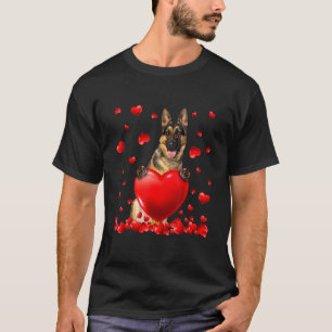 T-shirt Heart German Shepherd Dog Christmas Valentines Day