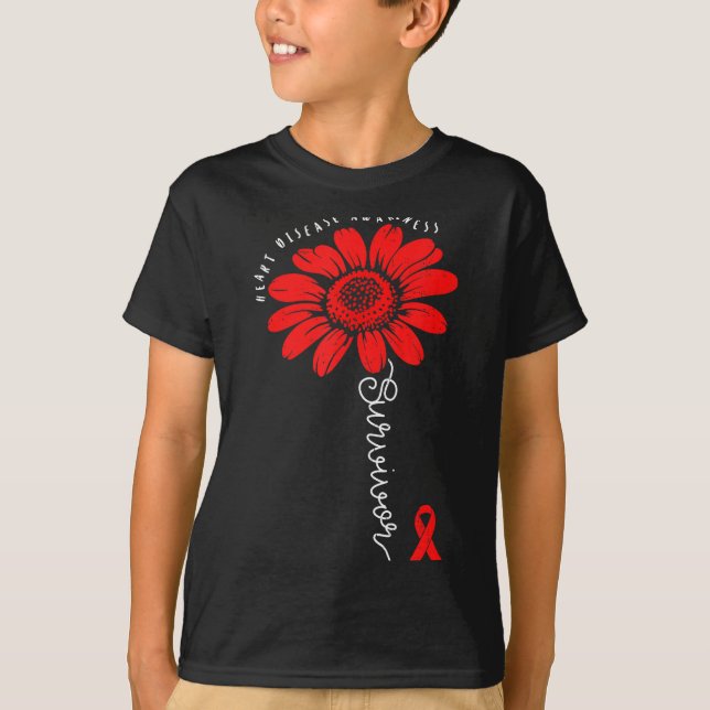 T-shirt Heart Health Survivor Heart Disease Awareness Chd  (Devant)