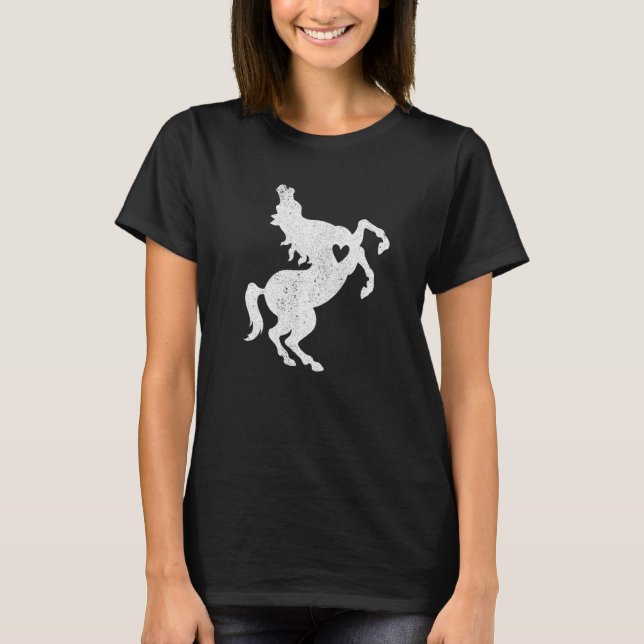 T-shirt Heart Horse Graphic Horse Lover Equestrian Rider H (Devant)