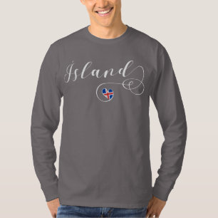 T-shirt Heart Islande Tee - shirt, Ísland