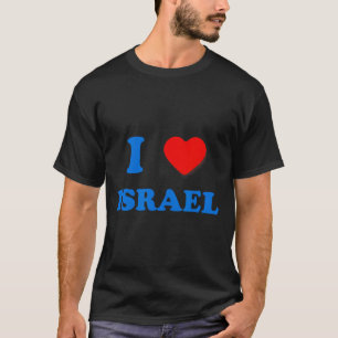T-shirt Heart Israel I Love Israel Independence Day Star O