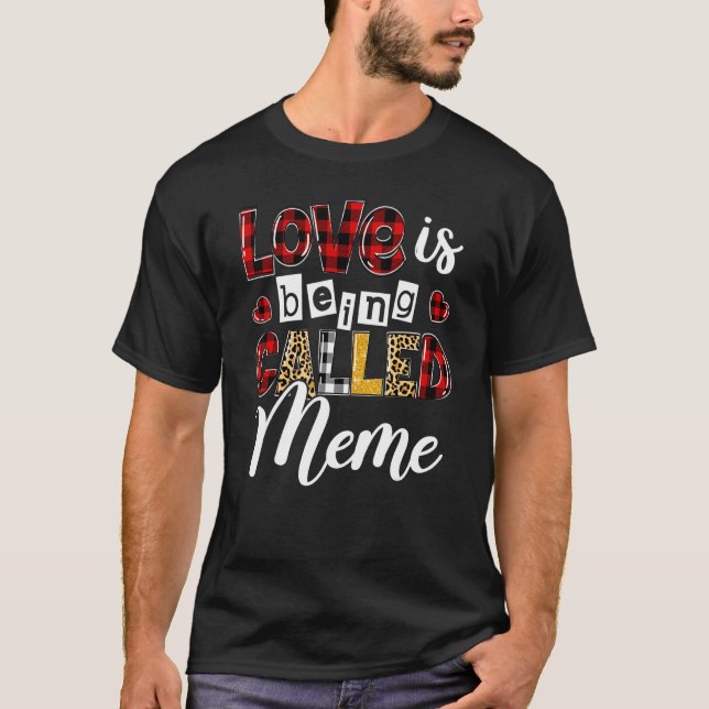 T-shirt Heart Leopard Love Est Appelé Mème Happy Moth (Devant)
