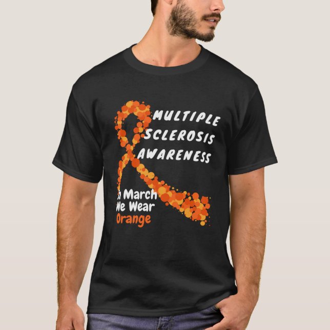 T-shirt Heart MS Multiple Sclerosis Awareness March We Wea (Devant)