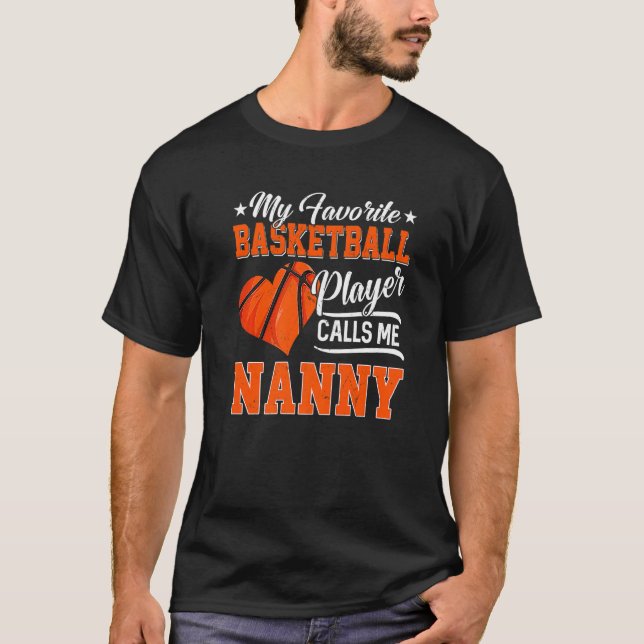 T-shirt Heart My Favori Basketball Player appelle moi Nann (Devant)