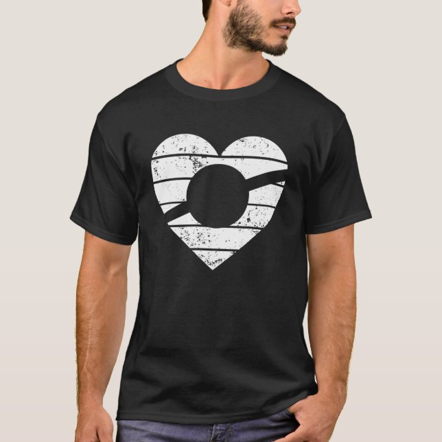 T-shirt Heart One Wheel Love Electric Skateboard Float Ska (Devant)