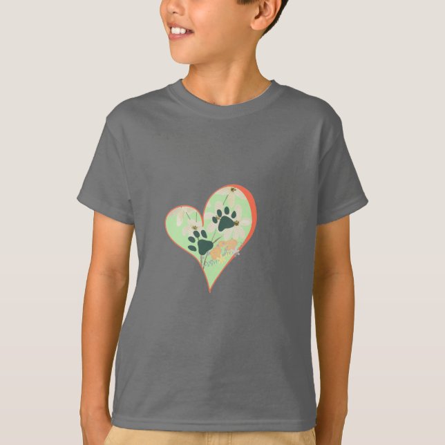T-shirt Heart & Paws (Devant)