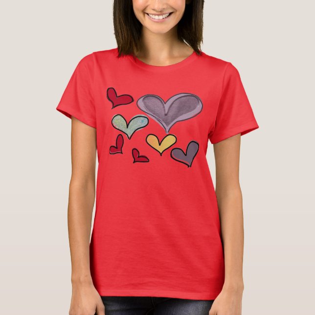 T-shirt Heart pour dames (Devant)