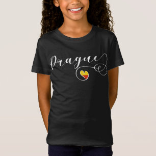 T-Shirt Heart Prague Tee - shirt, République tchèque