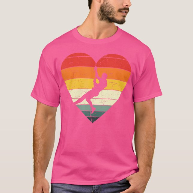 T-shirt Heart Rock Climber Bouldering Outdoor Climbing (Devant)