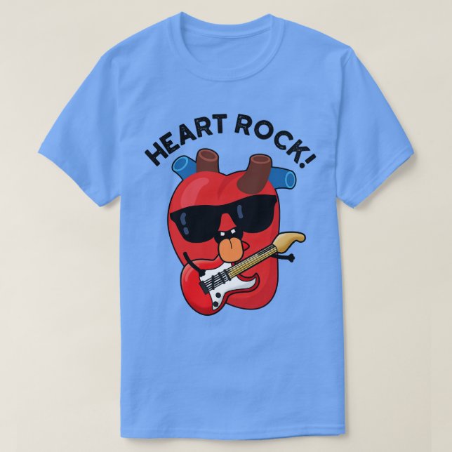 T-shirt Heart Rock Funny Music Anatomie Pun 1 (Design devant)