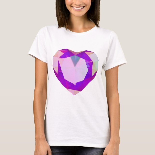 T-shirt Heart shaped diamond t shirt (Devant)