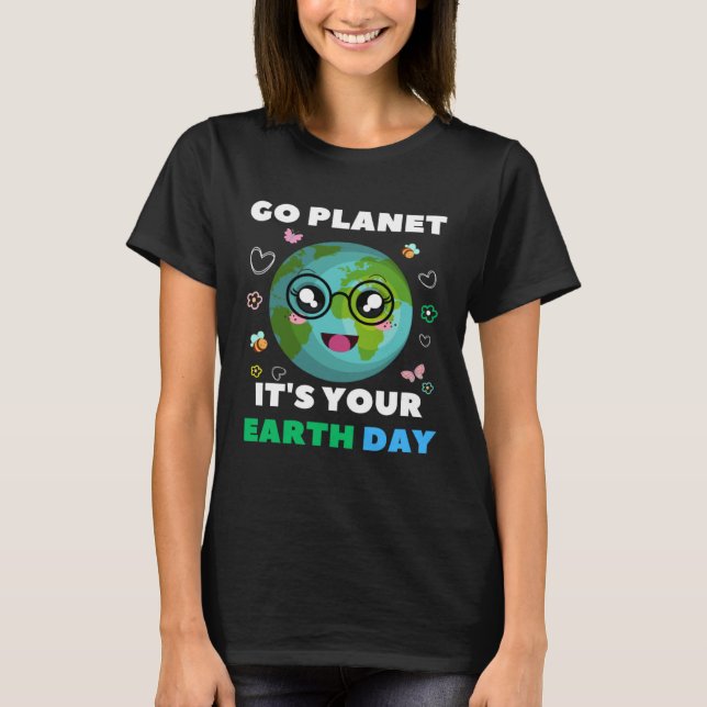 T-shirt Heart Shaped Earth Day Everyday Bees World Environ (Devant)