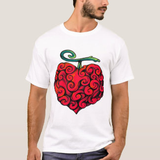 T-shirt Heart-Shaped Flame Fruit Graphic Tee – Cute Tropic