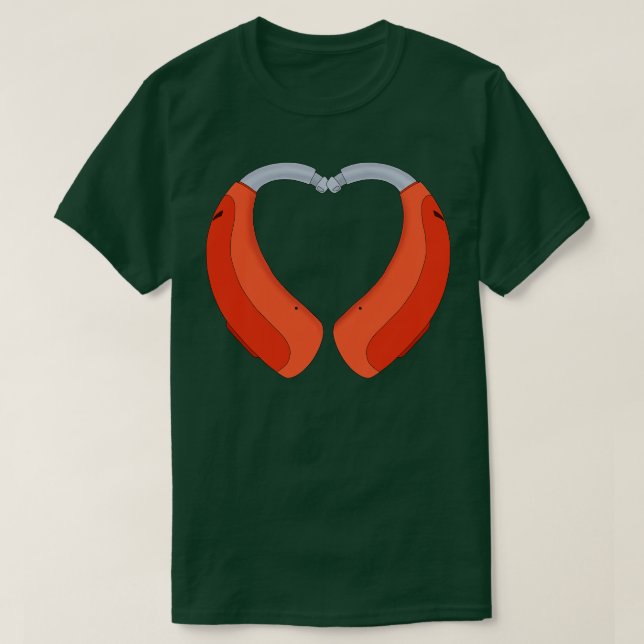 T-shirt Heart Shaped Hearing Aid (Design devant)