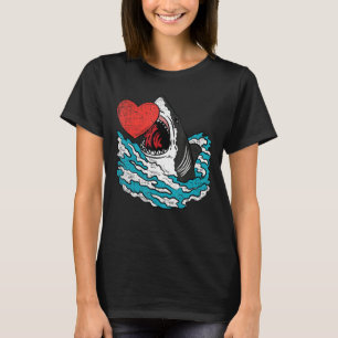 T-shirt Heart Shark Valentines Journée mignonne Ocean Anim