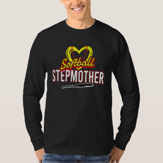 T-shirt Heart Softball Stepmother Softball Sport Family