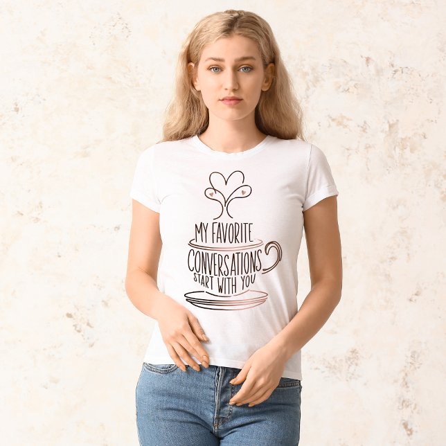 T-shirt Heart Steam Coffee Mom - Fête des mères intemporel (Créateur téléchargé)