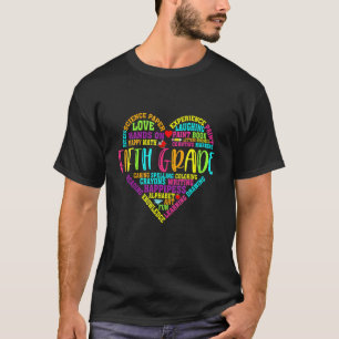 T-shirt Heart Tee Équipe de cinquième année Enseignant Étu