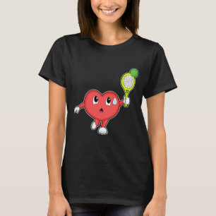 T-shirt Heart Tennis Tennis Racket Sports