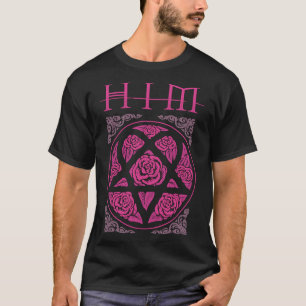 T-shirt Heartagram Him Band Tee Heartagram tee Pink Him Ba