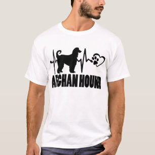 T-shirt Heartbeat - Afghan Hound - Chien Paw Meilleur Ami