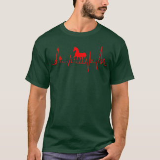 T-shirt Heartbeat Arabe cheval rétro
