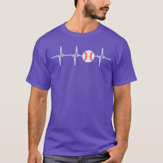 T-shirt Heartbeat Baseball Catcher Joueur Entraîneur Fans
