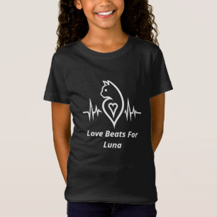 T-Shirt Heartbeat Chat - Personnalisé Pet Love