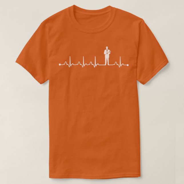 T-shirt Heartbeat EKG Fiers Ingénieur Cadeau (Design devant)