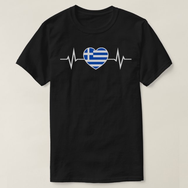 T-shirt Heartbeat en Grèce (Design devant)