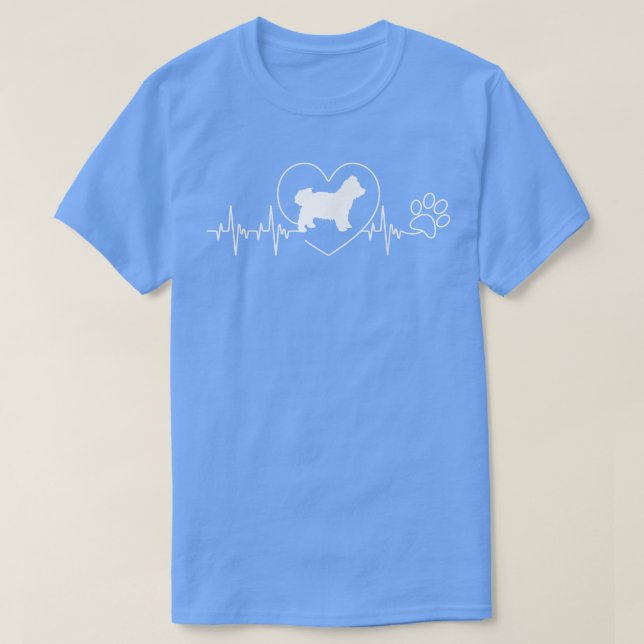 T-shirt Heartbeat Heart Bichon Bolonka Zwetna Dog Owner Pa (Design devant)