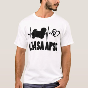 T-shirt Heartbeat - Lhasa Apso - Chien Meilleur Ami