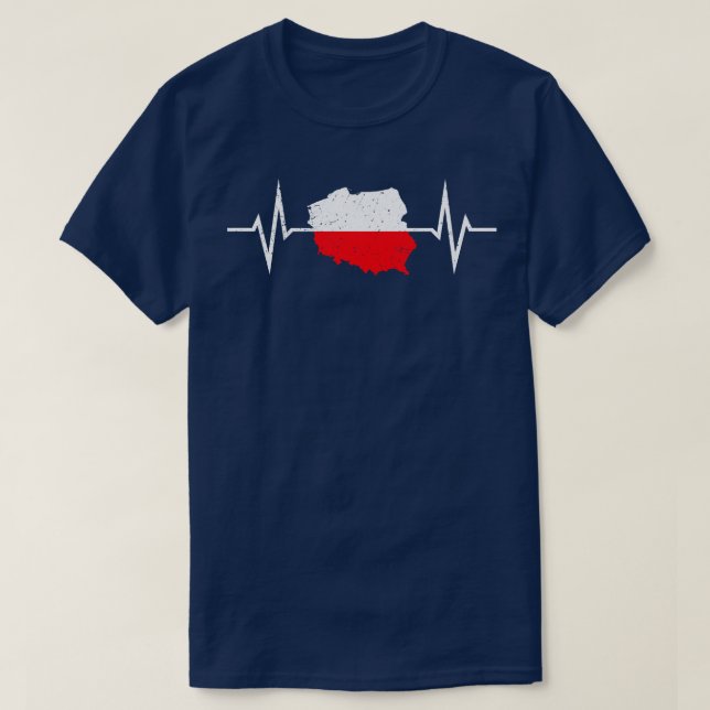 T-shirt Heartbeat Pologne (Design devant)