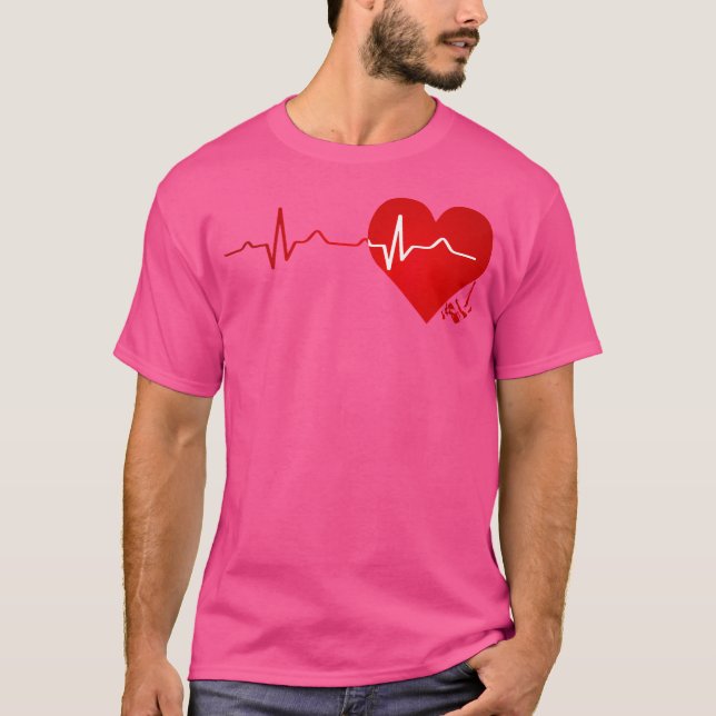 T-shirt Heartbeat Randonnée Mountain Funny Cool Camping Ca (Devant)