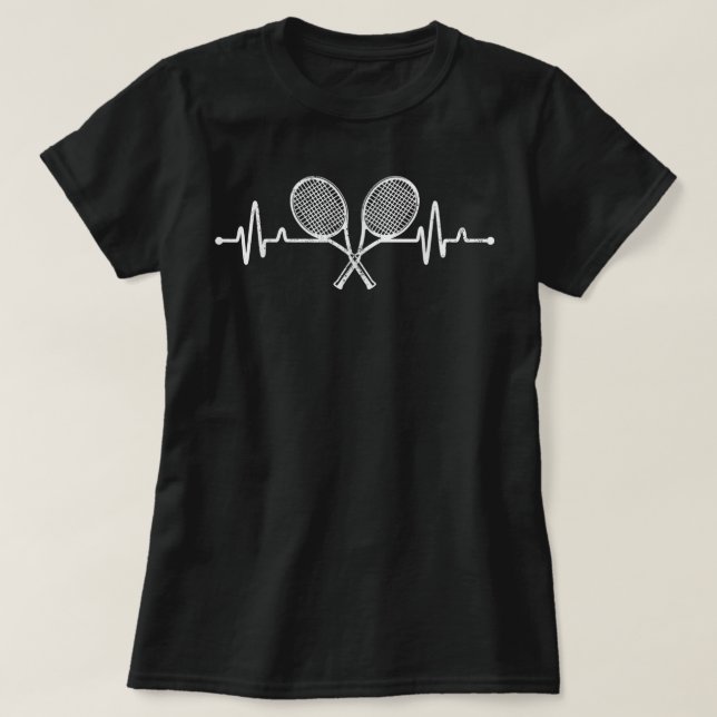 T-shirt Heartbeat Tennis Amateurs Tennis Fans Tennis Playe (Design devant)