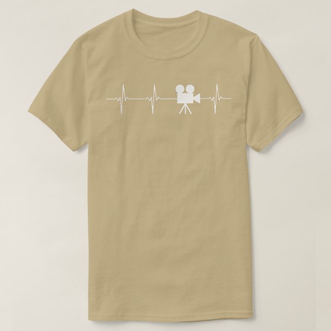 T-shirt Heartbeat Video Camera  Video Camera T  (Design devant)