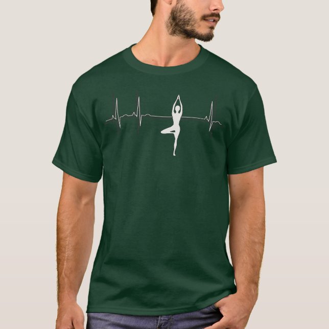 T-shirt Heartbeat Yoga J'aime pratiquer le yoga (Devant)