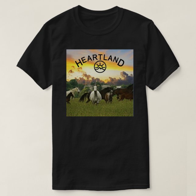 T-shirt Heartland, Cheval de Heartland Jeter l'oreiller (Design devant)