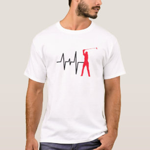 T-shirt Heartline Sports Golf Golf Love Heartbeats Life