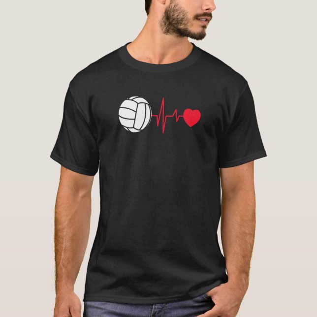 T-shirt Heartline Sports Volleyball ball Love Heart Lifeli (Devant)