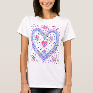 T-shirt Hearts and Rose Ladies Spaghetti Strap