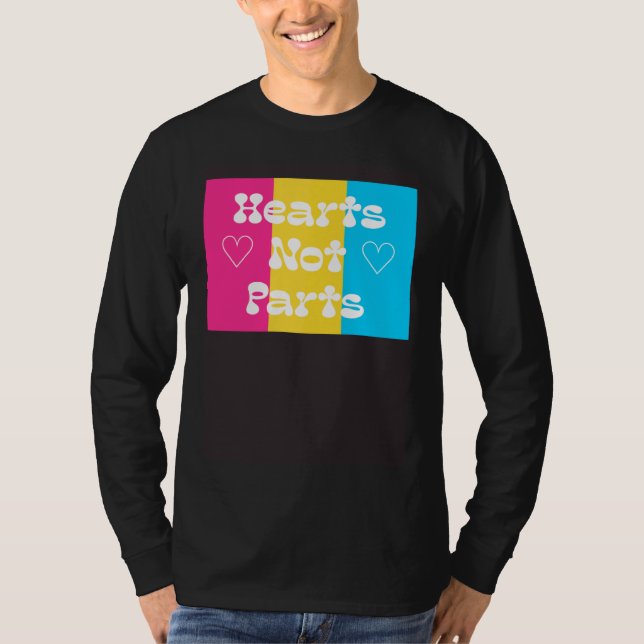 T-shirt Hearts Not Parts  Gay Pride lgbtq+ (Devant)